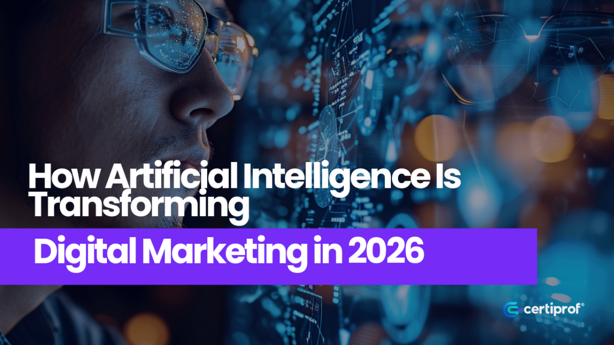 Banner of the article on how artificial intelligence is transforming digital marketing in 2026