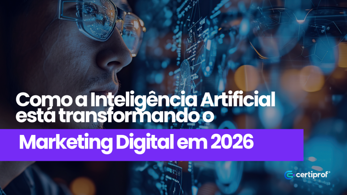 Banner do artigo sobre como a Inteligência Artificial está transformando o Marketing Digital em 2026